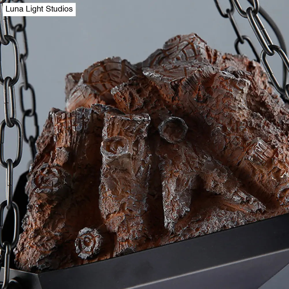Metal And Resin Industrial Pendant Light With 39 Chain