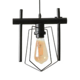 Metal Caged Pendant Lighting - Farmhouse Style 1 Light Black / B