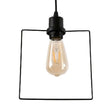 Metal Caged Pendant Lighting - Farmhouse Style 1 Light Black / E
