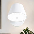Metal Cone Wall Sconce - 1 Light In White/Warm With Pink Yellow And Black Accents White /