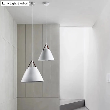 Metal Conical Suspension Pendant Ceiling Light - Minimalist Style For Living Room