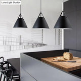 Metal Conical Suspension Pendant Ceiling Light - Minimalist Style For Living Room