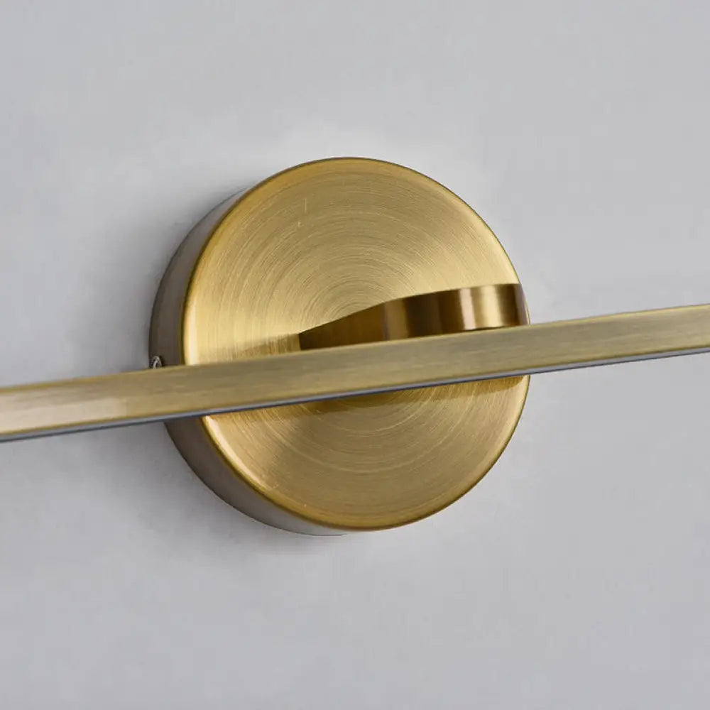 Metal Led Wall Light For Bath With Simple Style And Elliptical Sconce Fixture
