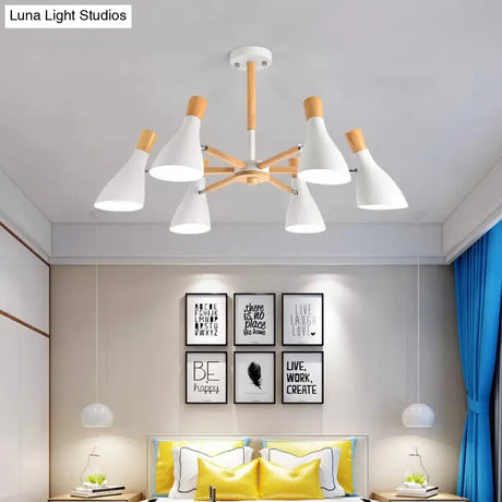 Metal Macaron Chandelier - Candy Colored Bottle Hanging Light For Cloth Shop