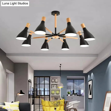 Metal Macaron Chandelier - Candy Colored Bottle Hanging Light For Cloth Shop