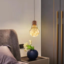 Metal Nordic Pendant With Led Starry String Lights For Bar Decor Rose Gold / 6’