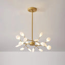 Metallic Branch Chandelier Light Simplicity Led Pendant Fixture For Living Room 18 / Gold A