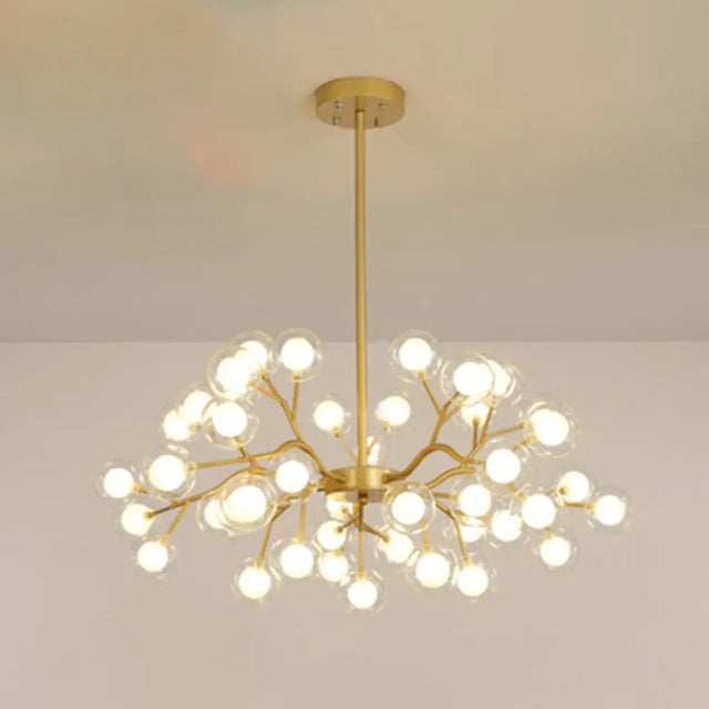 Metallic Branch Chandelier Light Simplicity Led Pendant Fixture For Living Room 45 / Gold B