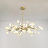 Metallic Branch Chandelier Light Simplicity Led Pendant Fixture For Living Room 54 / Gold A