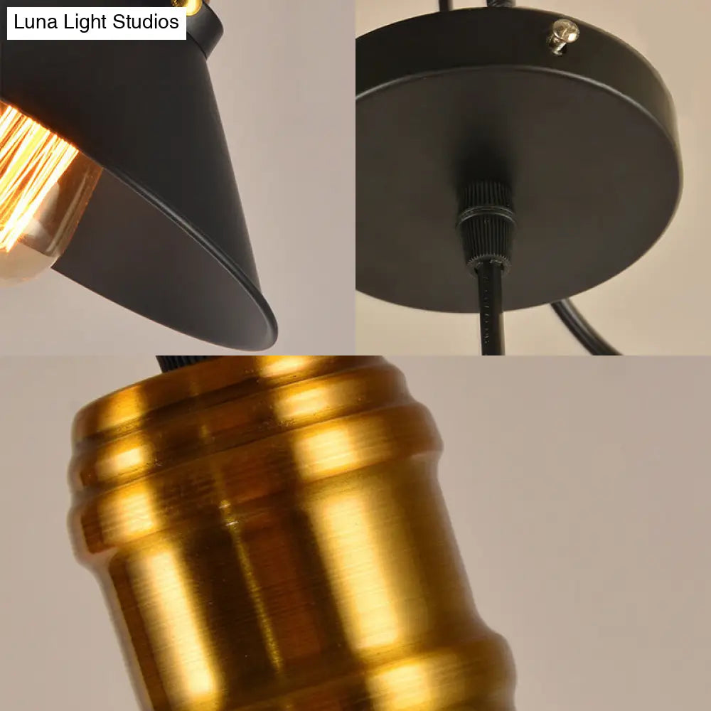 Industrial Style Cone Hanging Light Set - 1/2/3 Pack 8.5/10 Wide 1-Bulb Pendant In Metallic Finish