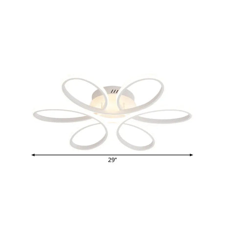 Metallic Flower Frame Led Ceiling Light - Warm/White Flushmount