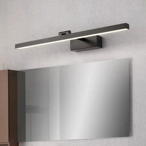 Metallic Led Wall Sconce For Bathroom - Simple Pole Design Black / 16 Warm