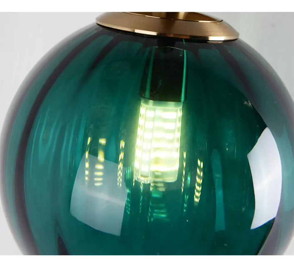 Brass Pendant Light Kit - Mid-Century Glass 1-Light Restaurant Drop