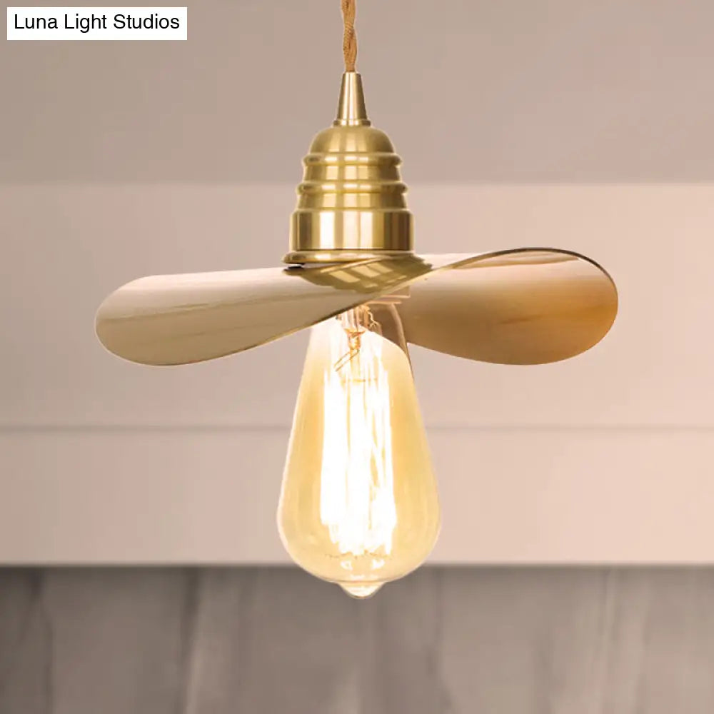 Mid-Century Brass Pendant Light With Amber Glass Shade For Dining Tables (9.5’/8’ W 1 Bulb) / 8’