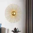 Mid Century Metal Brass Led Circle Wall Sconce Light Multiple Sizes (8/12/16 Dia) / 8