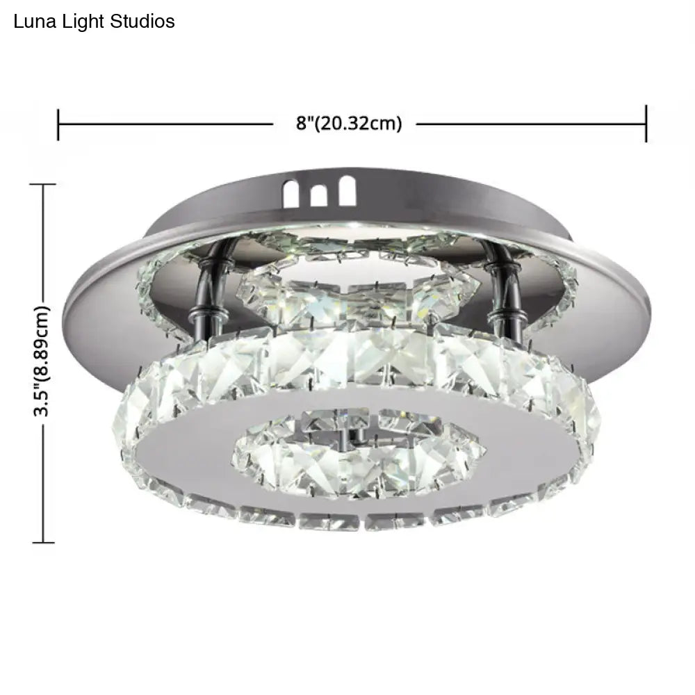 Mini Crystal - Encrusted Led Ceiling Light For Bedroom