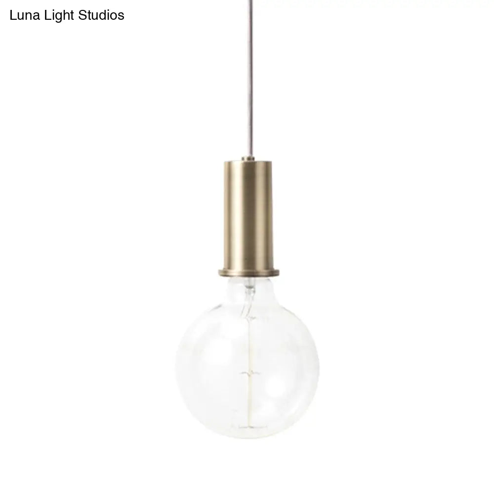 Mini Macaron Loft Metal Pendant Light - Single Hanging Lamp For Cafes Black/Blue/Pink/White