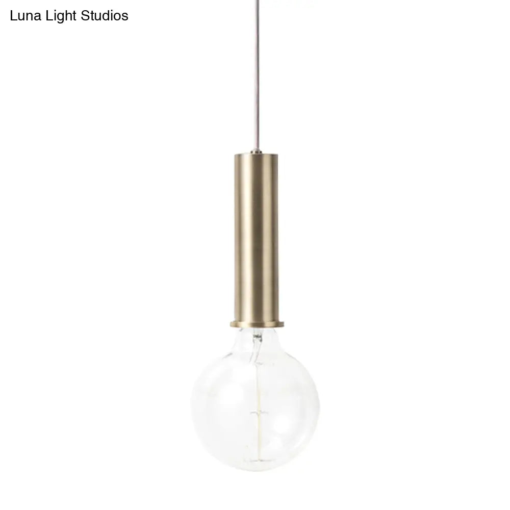 Mini Hanging Macaron Loft Metal Pendant Light - Single In Black/Blue/Pink/White Perfect For Cafes