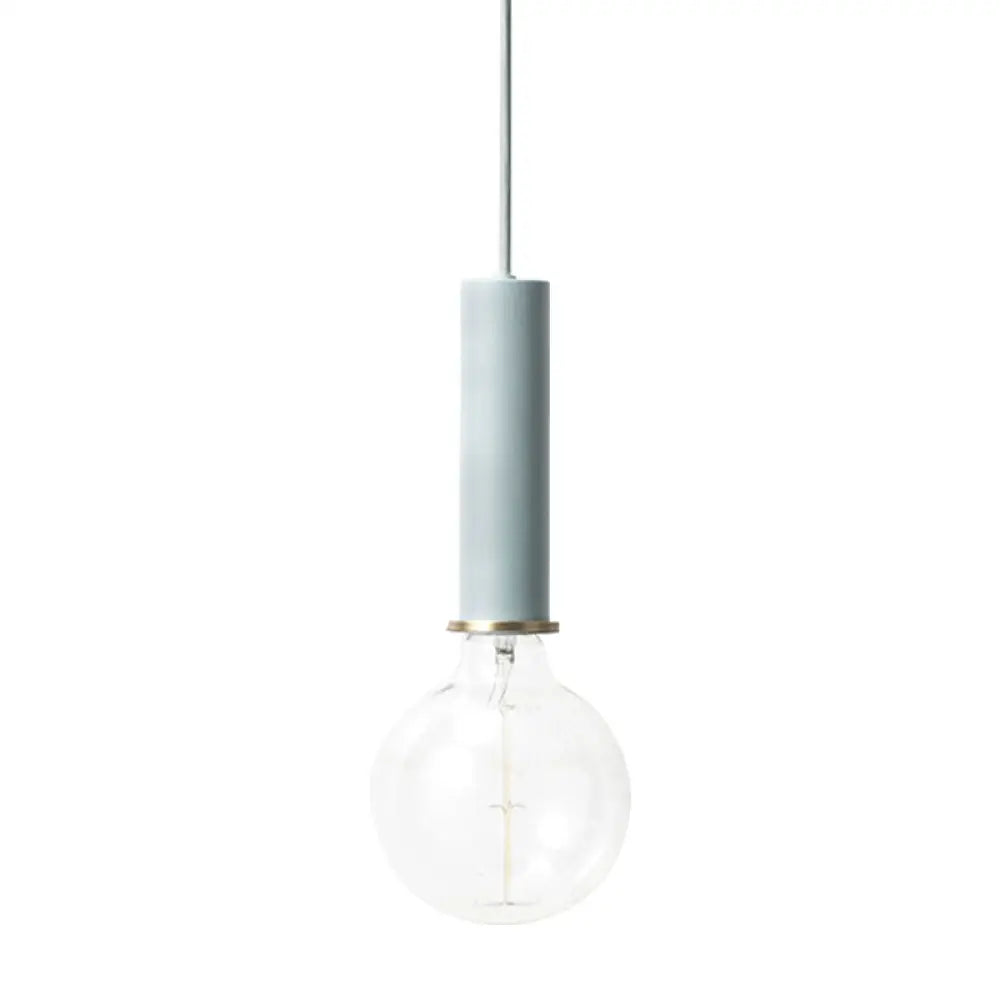 Mini Hanging Macaron Loft Metal Pendant Light - Single In Black/Blue/Pink/White Perfect For Cafes