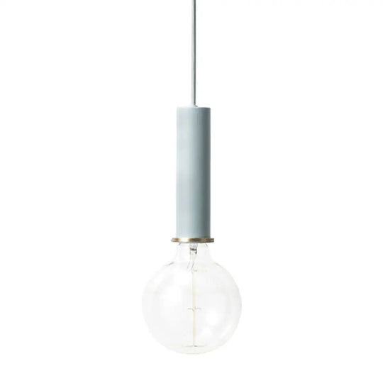 Mini Hanging Macaron Loft Metal Pendant Light - Single In Black/Blue/Pink/White Perfect For Cafes