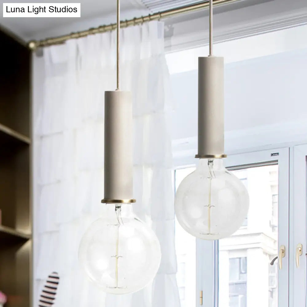 Mini Hanging Macaron Loft Metal Pendant Light - Single In Black/Blue/Pink/White Perfect For Cafes