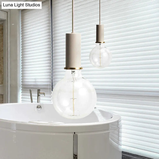 Mini Hanging Macaron Loft Metal Pendant Light - Single In Black/Blue/Pink/White Perfect For Cafes