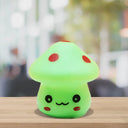 Mini Mushroom Led Nightlight - Cartoon Plastic Nursery Wall Lamp In 7 Color Light Options