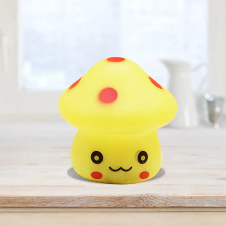 Mini Mushroom Led Nightlight - Cartoon Plastic Nursery Wall Lamp In 7 Color Light Options