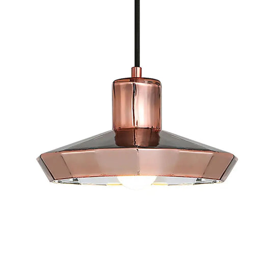 Mini Rose Gold Pendant Light For Bar Counter - Post Modern Metal Ceiling Lamp / A