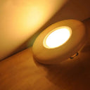 Mini Wood Flush Mount Led Ceiling Lamp In Warm/White Light For Simplicity And Elegance Living Rooms