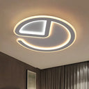 Minimal Flush Mount Led Ceiling Light Fixture - 16’/19.5’ Dia Thin Acrylic Grey Warm/White /