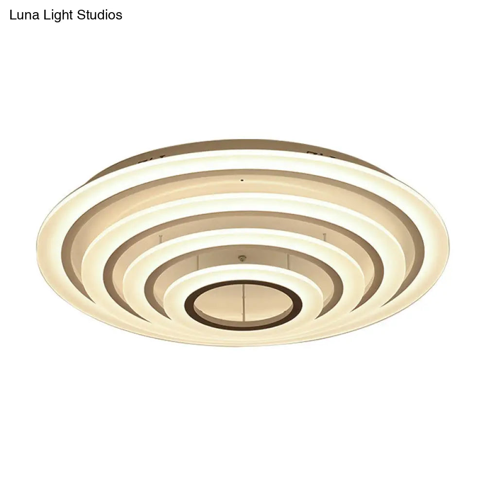 Minimalist Acrylic Flush Mount Led Ceiling Lamp - Multi-Layer 2/3/4-Head Warm/White Light 4 / White