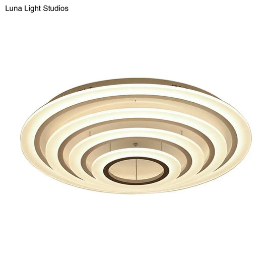 Minimalist Acrylic Flush Mount Led Ceiling Lamp - Multi-Layer 2/3/4-Head Warm/White Light 4 / White