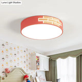 Minimalist Acrylic Led Flush Mount Lamp For Living Room - Gray/White/Pink