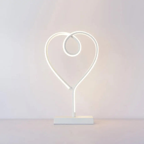 Minimalist Aluminum Led Table Light For Living Room With Line Art Night Lighting White / 3 Color