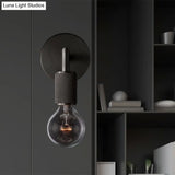 Minimalist Bare Bulb Metal Wall Lighting - 1/2-Light Indoor Sconce Lamp Black/Brass/Chrome Square