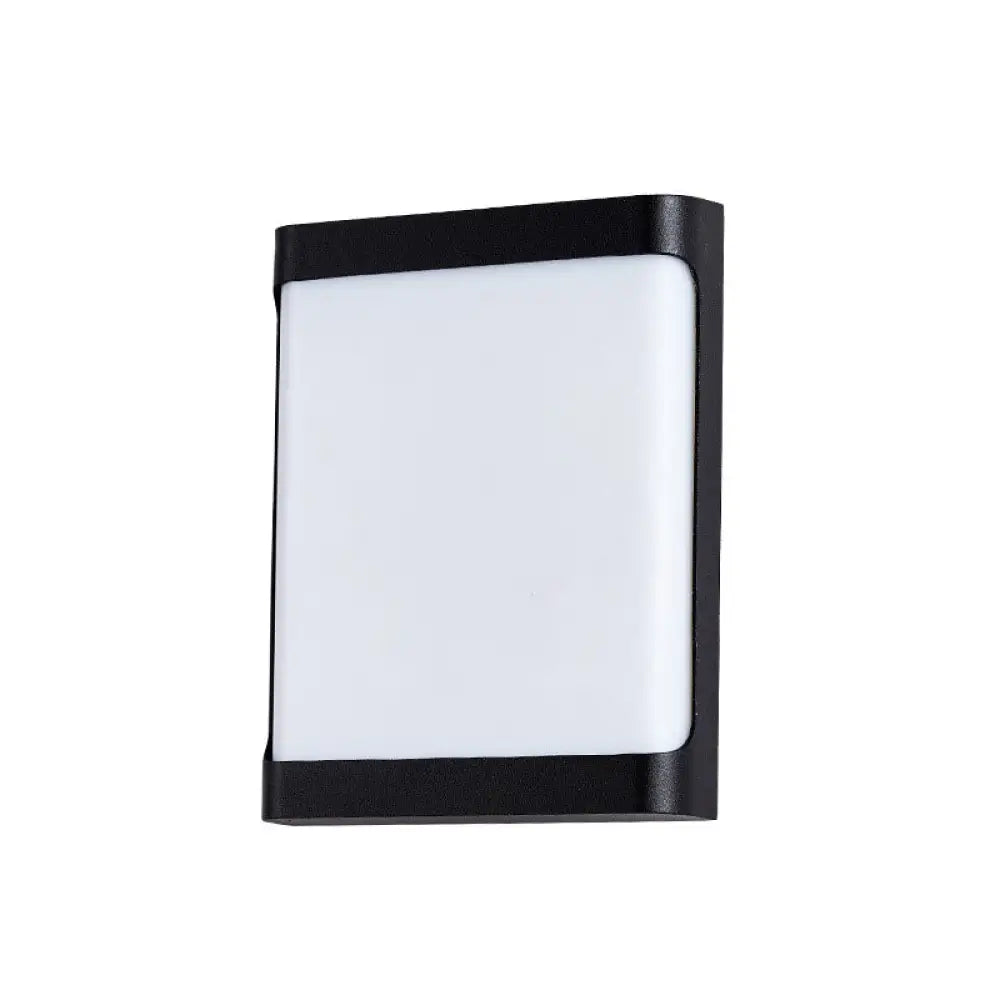 Minimalist Black Geometrical Acrylic Wall Sconce Light With Led For Courtyard / Warm A