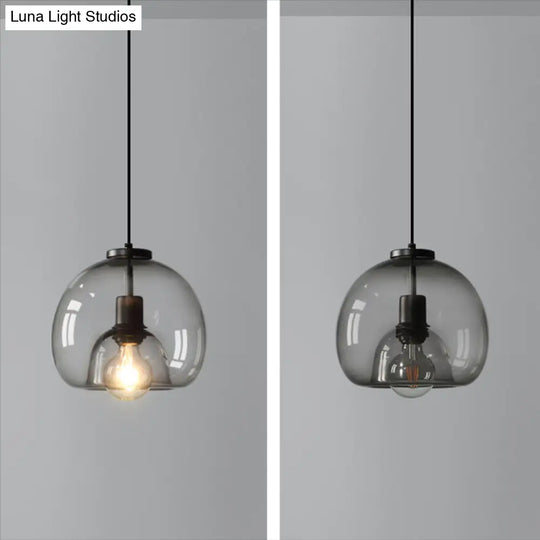 Minimalist Black Glass Pendant Light For Modern Dining Rooms