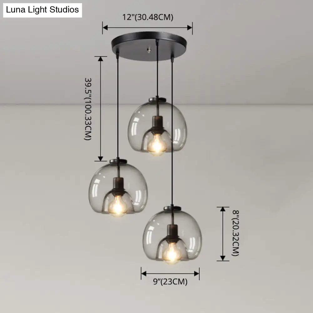 Minimalist Black Glass Pendant Light For Modern Dining Rooms