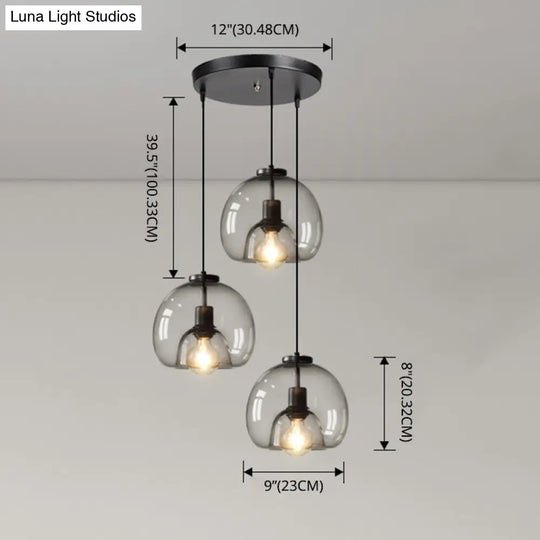 Minimalist Black Glass Pendant Light For Modern Dining Rooms