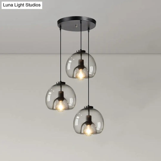 Minimalist Black Glass Pendant Light For Modern Dining Rooms