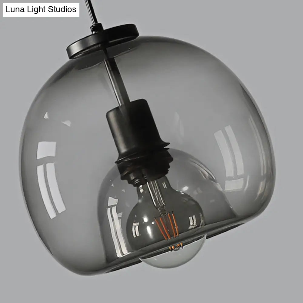Minimalist Black Glass Pendant Light For Modern Dining Rooms