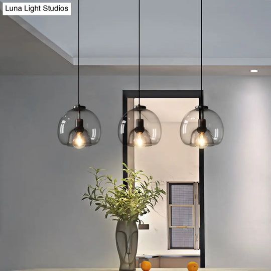 Minimalist Black Glass Pendant Light For Modern Dining Rooms