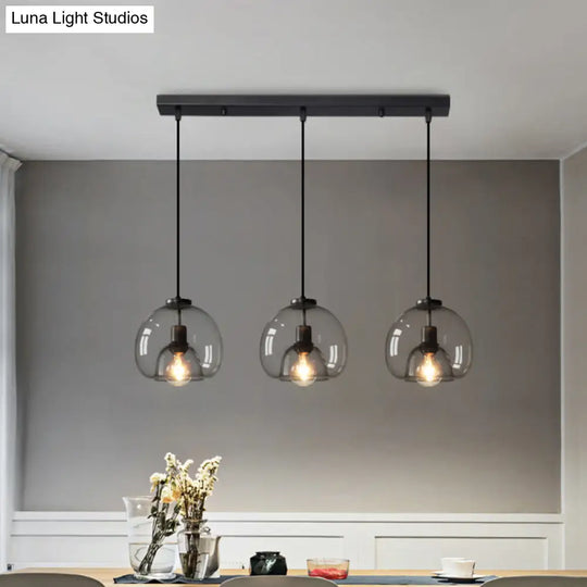 Minimalist Black Glass Pendant Light For Modern Dining Rooms
