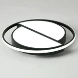 Minimalist Black Led Acrylic Flush Ceiling Lamp - Stylish Flushmount For Living Room