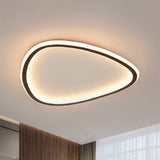 Minimalist Black Led Teardrop Metal Ceiling Light - Warm/White/3 Color Options 15’/19’ Width /