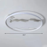 Minimalist Circle Flush Acrylic Led Ceiling Light In White 16.5/20.5 Wide - Bedroom Fixture