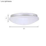 Minimalist Circular White Ceiling Light Fixture With Acrylic Shade - Sizes Available