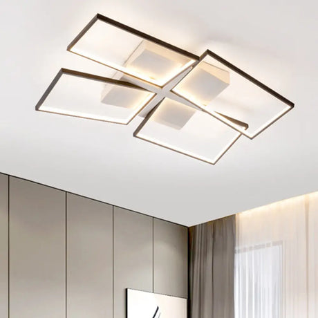 Minimalist Clear Glass Led Semi - Mount Ceiling Lamp In Warm/White/3 Colors 35.5’/26.5’ Long