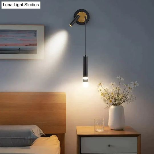 Minimalist Creative Luxury Bedroom Bedside Wall Lamp With Spotlight Wall Lamp